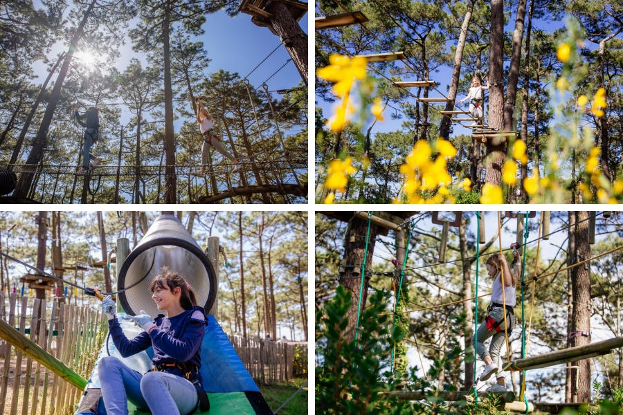 Parcours Bisc'Aventure, accrobranches