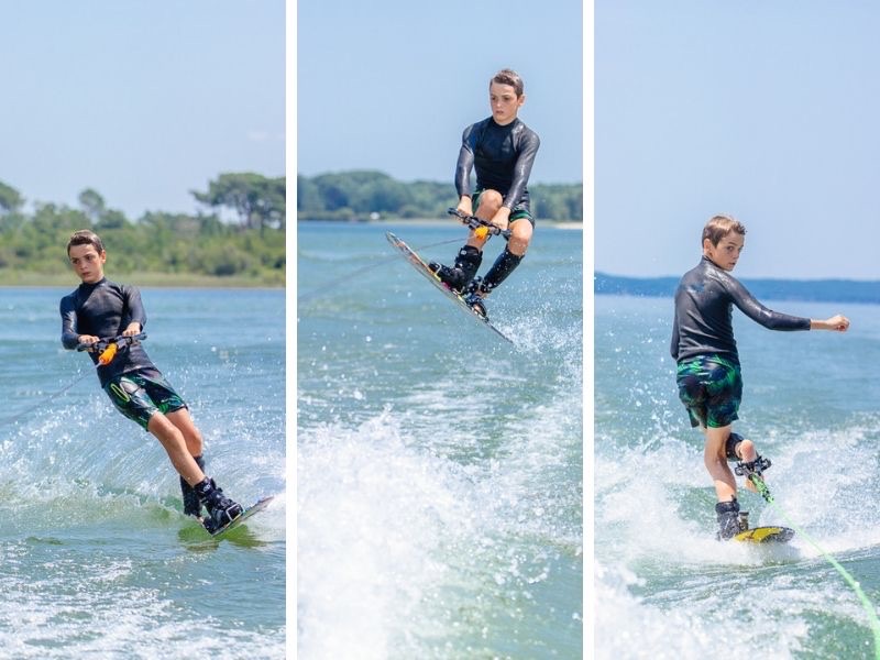 Pierre-Louis Germain en ski nautique
