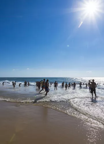 La plage océane de Biscarrosse Baignade à l'océan
