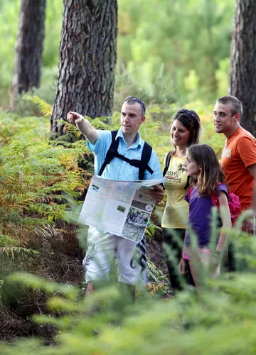 Randonneurs Randonnée pédestre en forêt