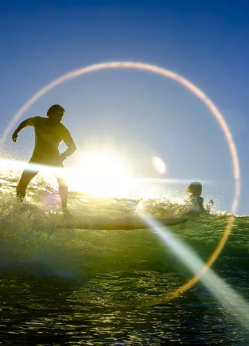 Surf sur l'océan Cours de surf à Biscarrosse